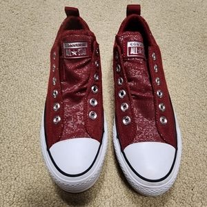 Converse Chuck Taylor Lift Slip-on  Platform Dark Red